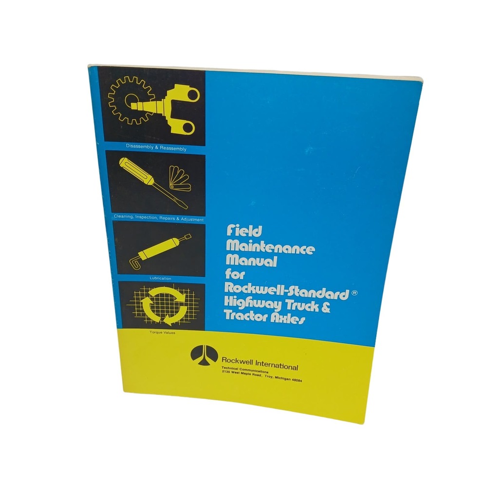 Rockwell Field Maintenance Manual Standard Highway Truck & Tractor Axles